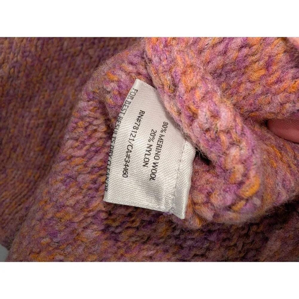 Eileen‎ Fisher Sweater Womens Small Pink/Orange Shawl Neck Pullover